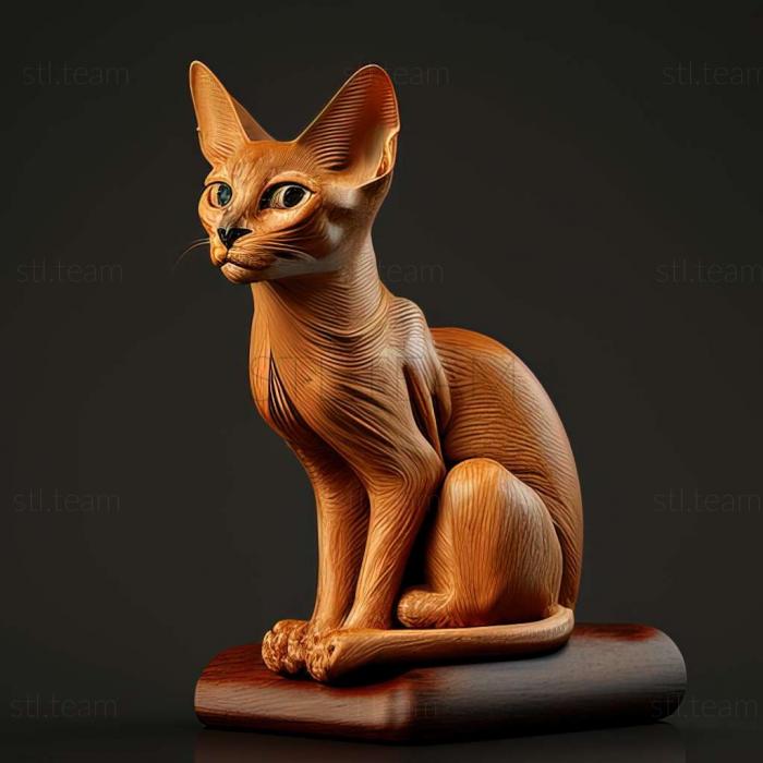 3D модель Абиссинская кошка (STL)